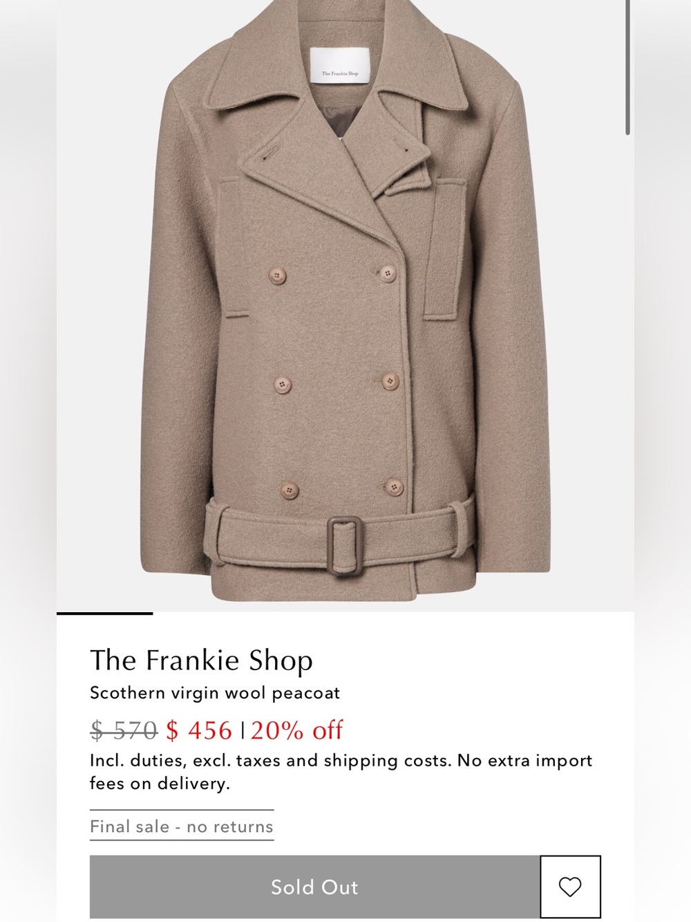 Scothern virgin wool peacoat - Picture 2 of 6
